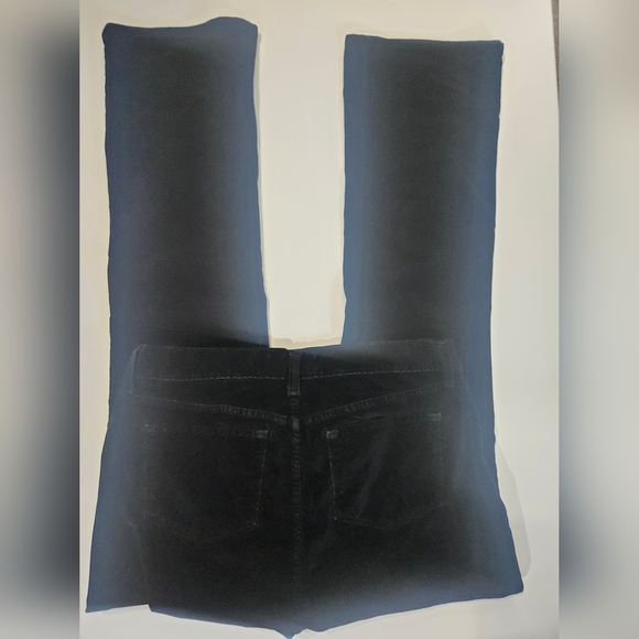 NYDJ Velvet Pants Size 16 Black Bootcut Gothic Inspired High Rise Velour Bottoms - Picture 2 of 9